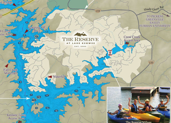 The Reserve at Lake Keowee map